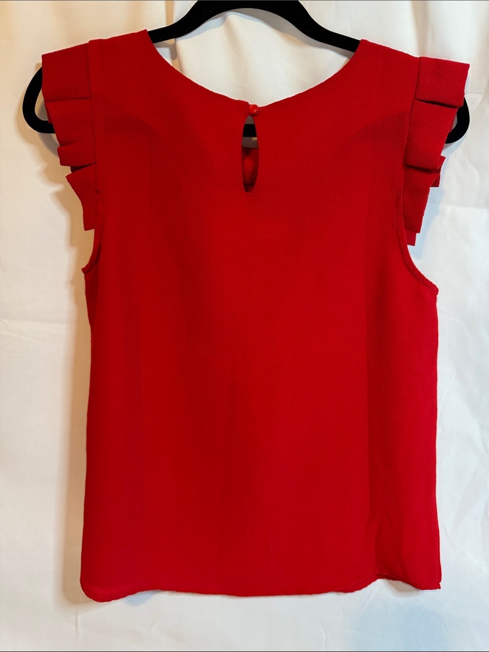 Monteau Red Ruffle Sleeve Camisole - Picture 3 of 4
